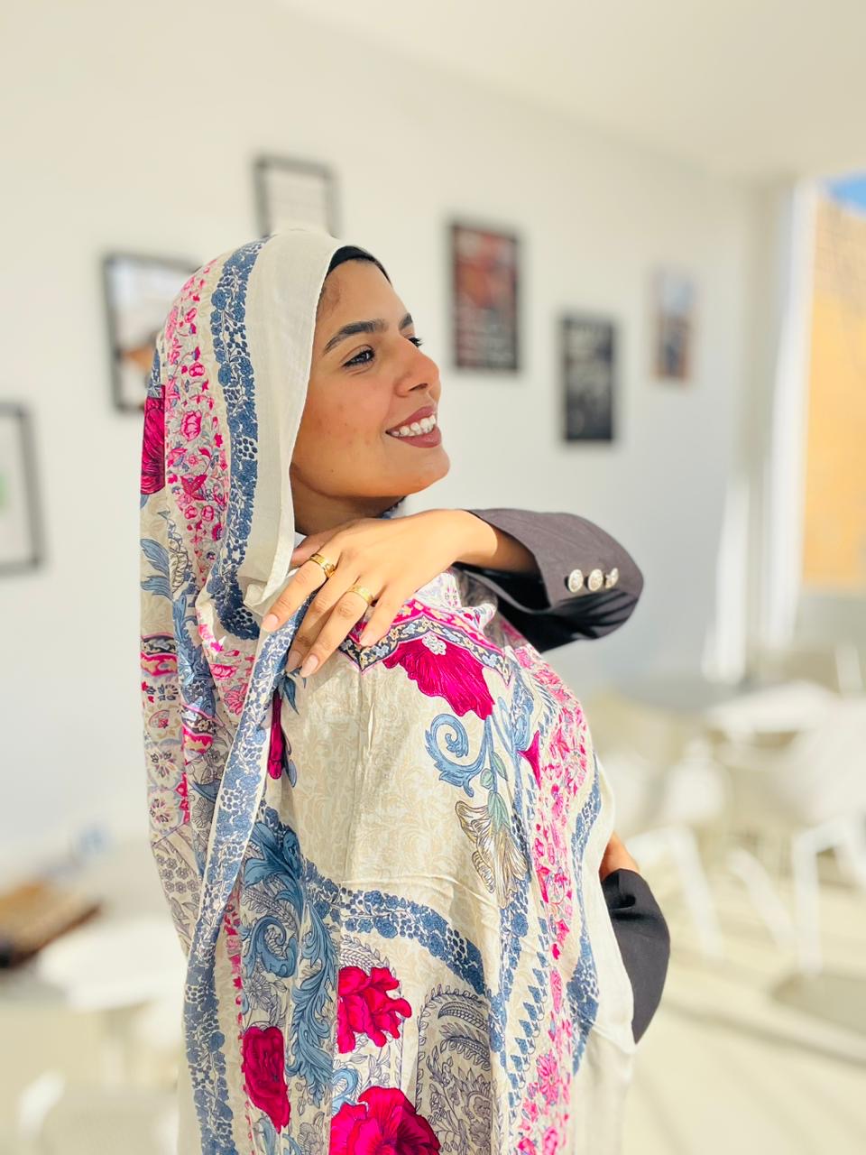 Printed Modal Hijab ( Aster )