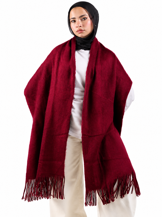 Winter Shawl ( Burgandy )