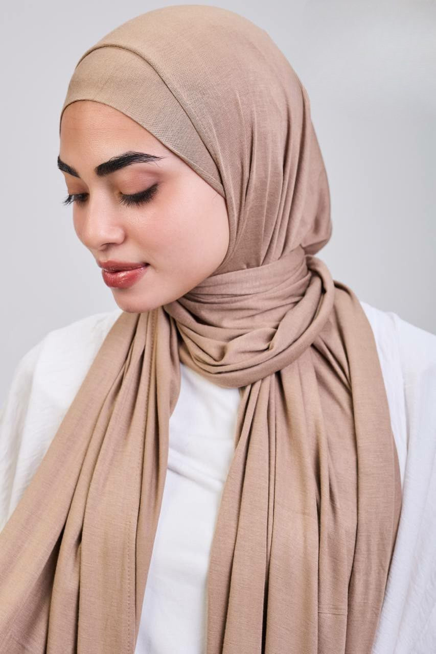 Easy hijab with bandana (Dark Beige)