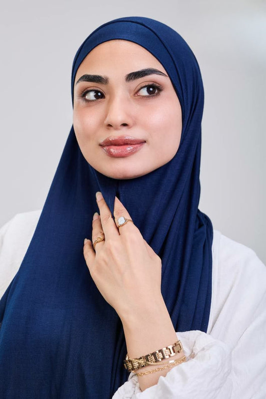 Easy hijab with bandana (Dark blue)