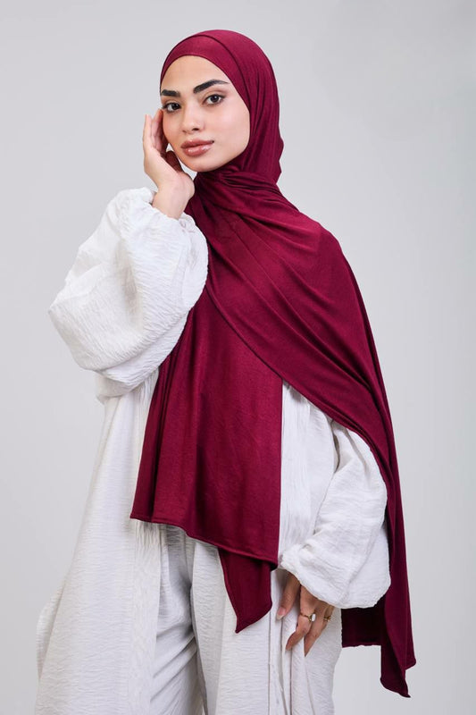 Easy hijab with bandana (Burgandy)