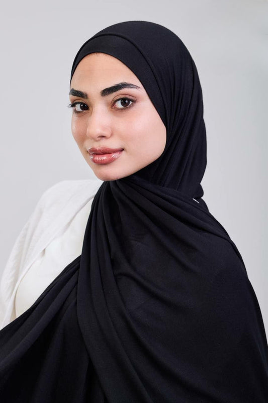 Easy hijab with bandana (Black)