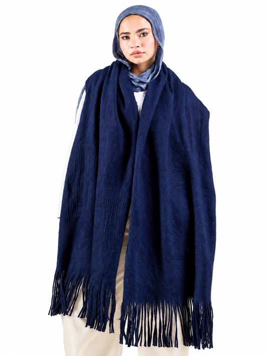 Winter Shawl ( Dark Blue )