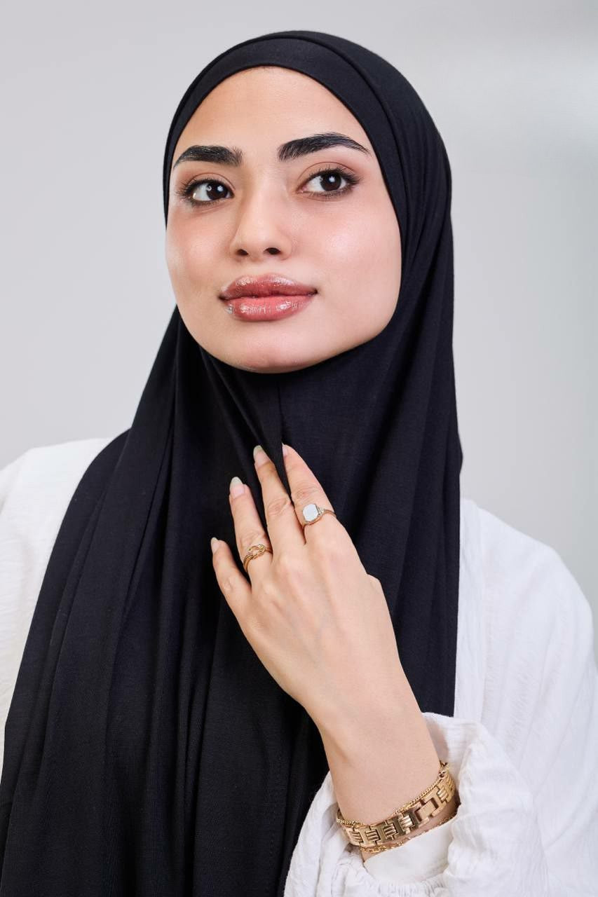Easy hijab with bandana (Black)