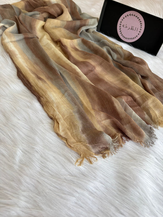 Colourful Linen Scarf ( Mix Beige )