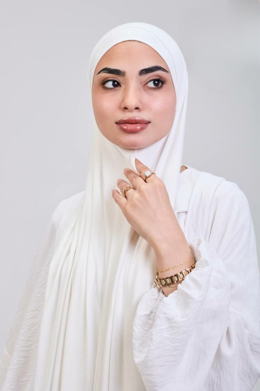 Easy hijab with bandana (Off white)