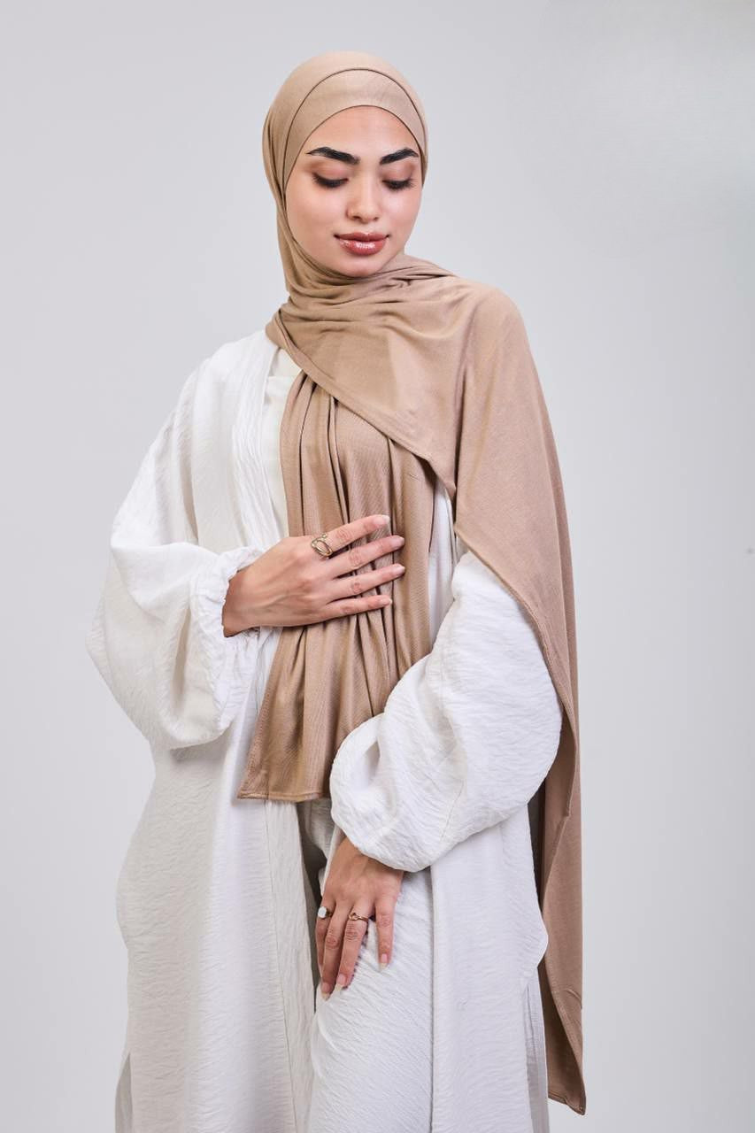 Easy hijab with bandana (Dark Beige)