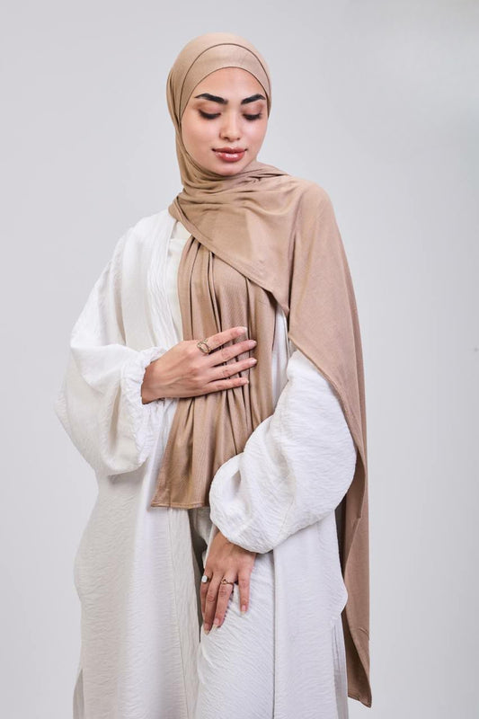 Easy hijab with bandana (Dark Beige)