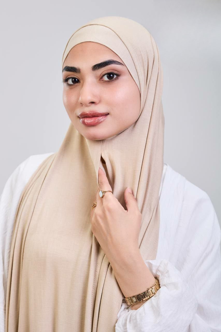 Easy hijab with bandana (Biege)