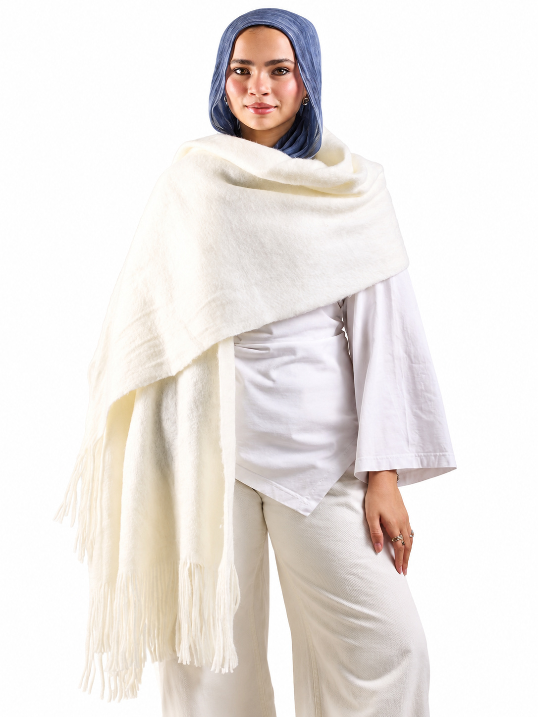 Winter Shawl ( Off white )