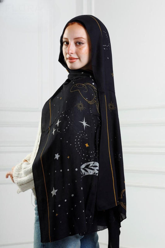 Printed Modal Hijab(Space)