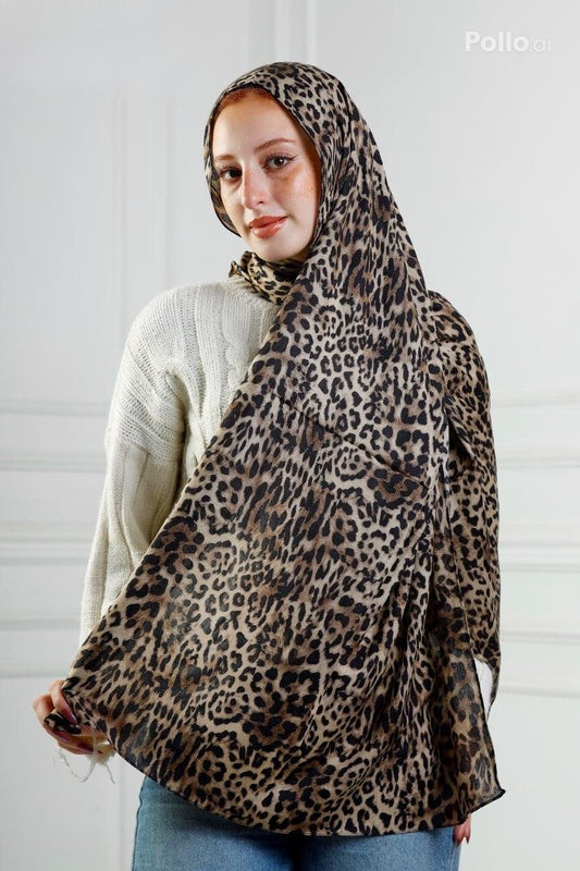 Printed Modal Hijab (Tiger)