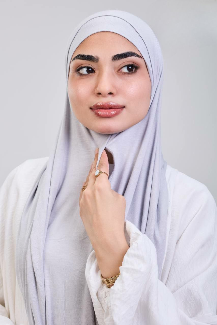 Easy hijab with bandana (Grey)