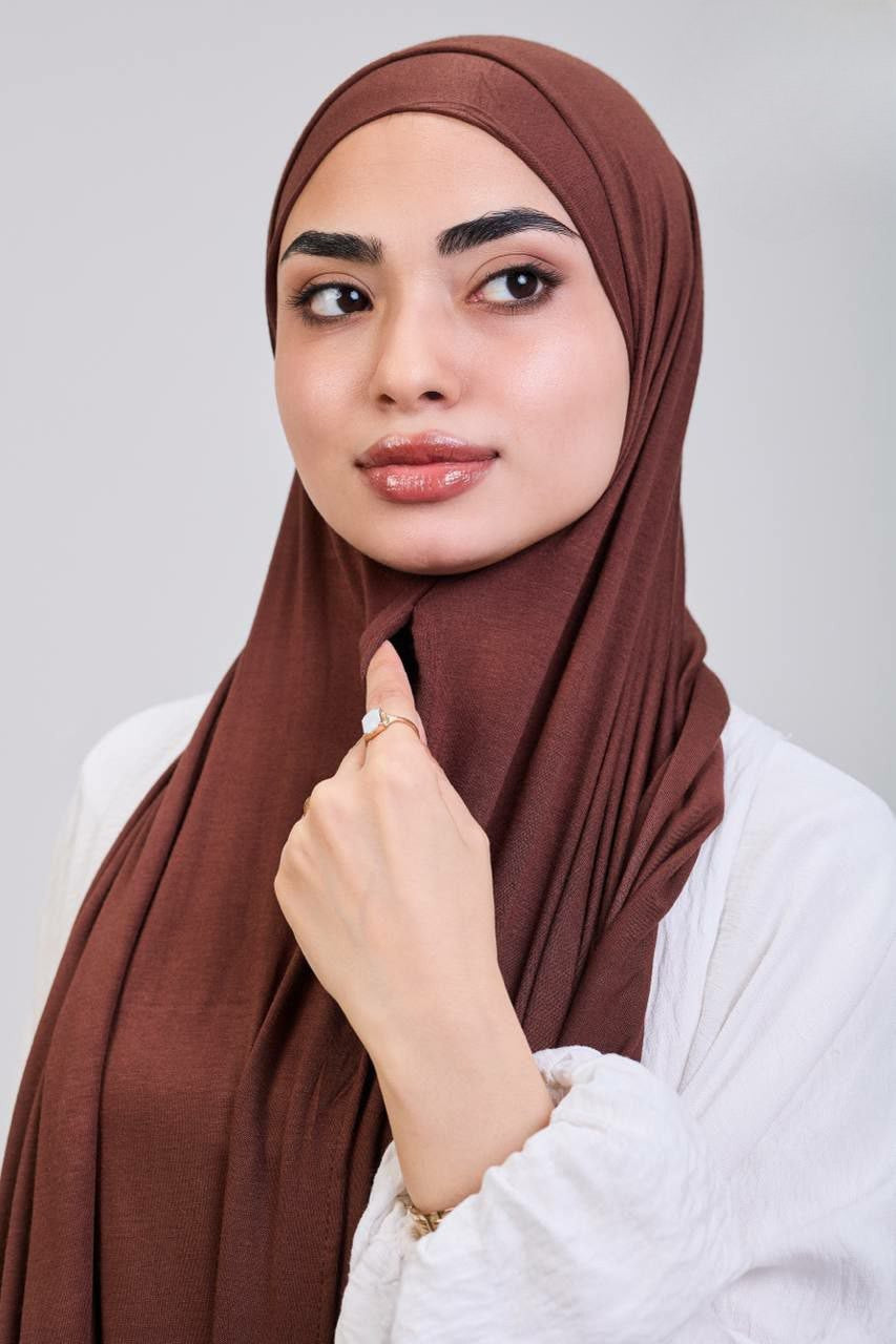 Easy hijab with bandana (Brown)