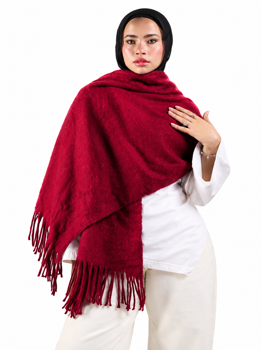 Winter Shawl ( Red )