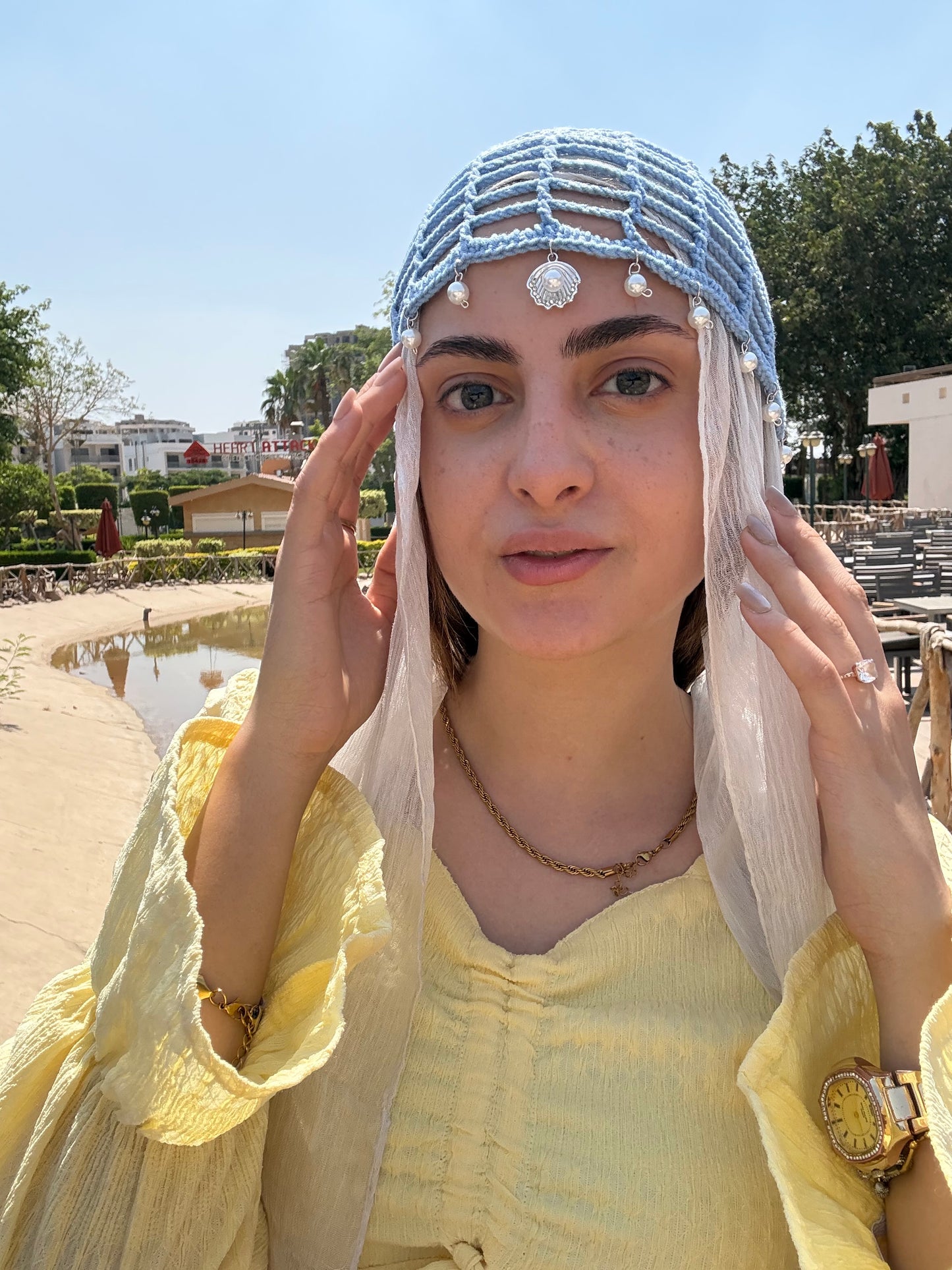 Mesh Hat ( crystal )