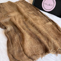 Colourful Linen Scarf ( Light Brwon )