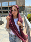 Messy Chiffon Hijab ( Royal Burgandy)