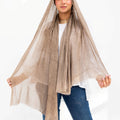 Ruffled Linen Hijab ( Ash Brown)