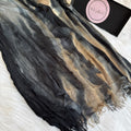 Colourful Linen Scarf ( Mix Black )