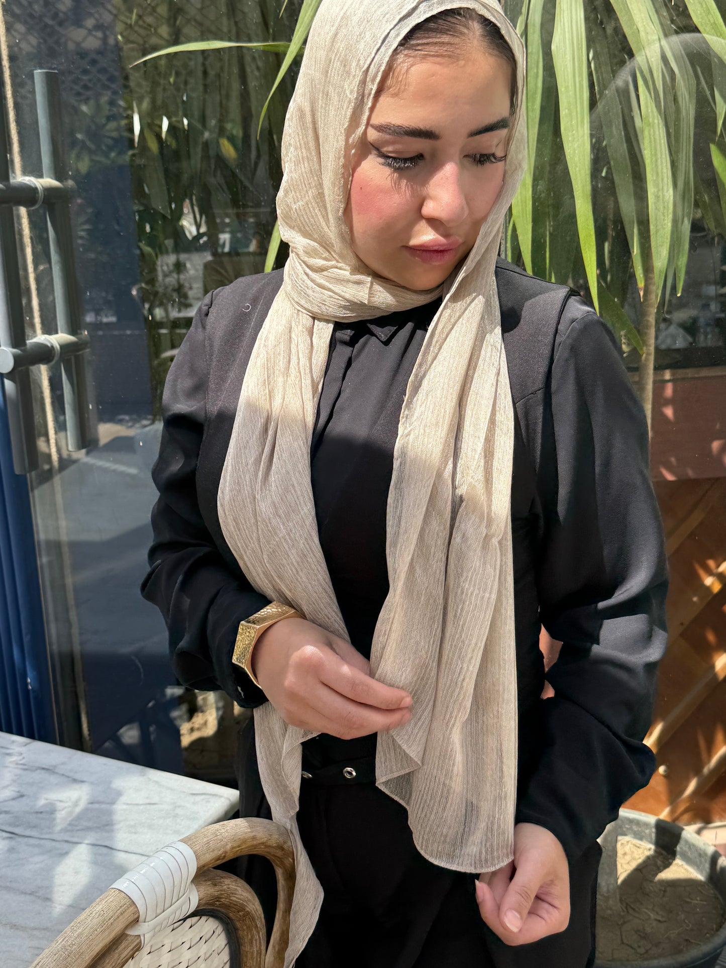 Messy Chiffon ( Beige )