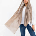 Ruffled Linen Hijab ( Ash Brown)