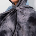 Garnished Linen hijab ( Vlvet Grey )