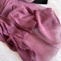 Ruffled Linen Hijab ( purple)