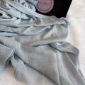 Ruffled Linen Hijab ( Baby blue)