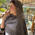 Messy Chiffon Hijab ( Dark Brown)