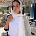 Messy Chiffon Hijab ( Off White )