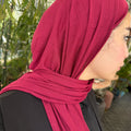 Elegant Kuwaiti Scarf With Bandana ( Burgandy )