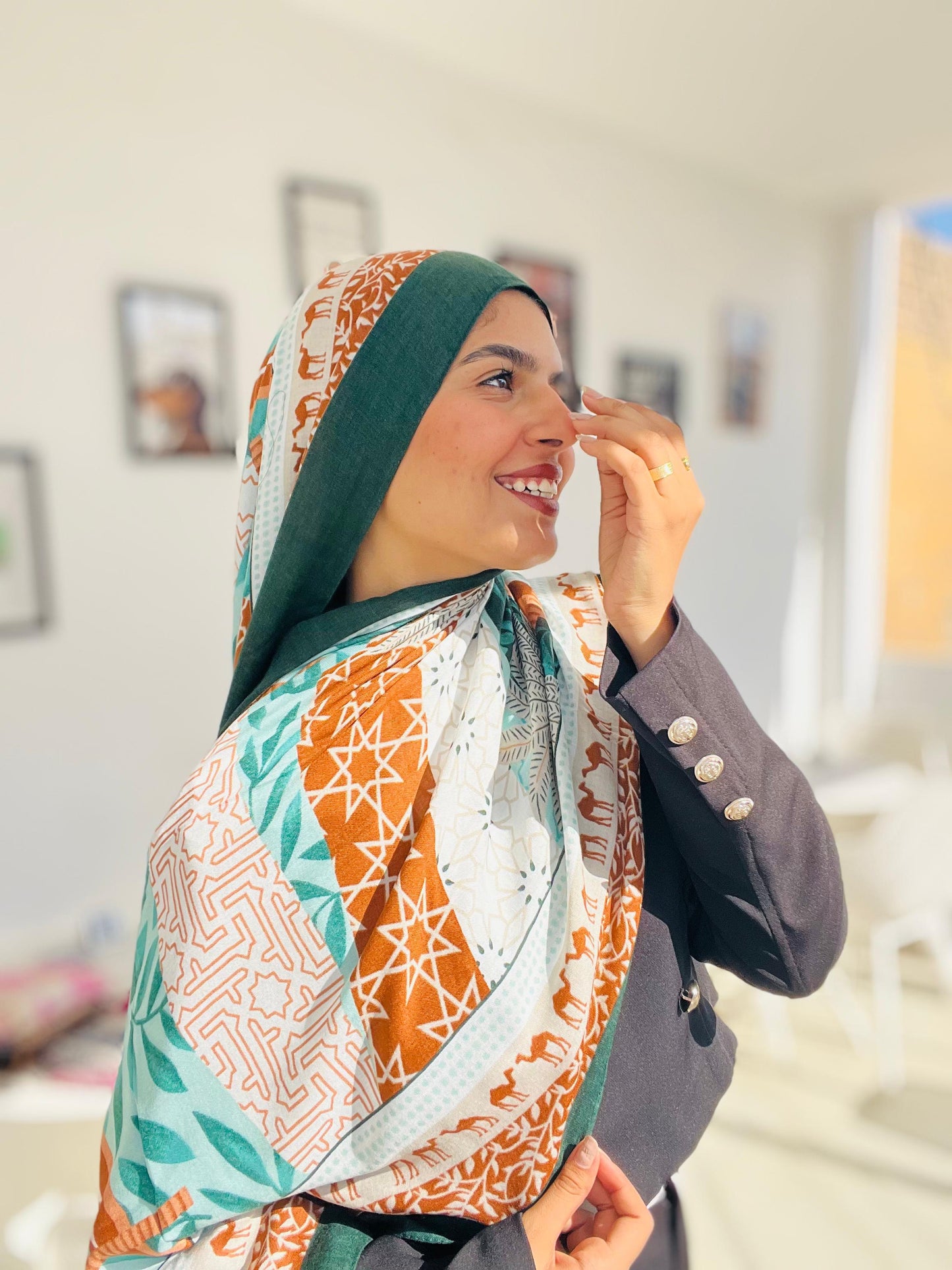 Printed Modal Hijab ( Desert )