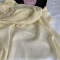 Ruffled Linen Hijab ( Creamy)
