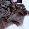 Ruffled Linen Hijab ( Dark grey)