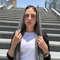 Messy Chiffon Hijab ( Gray)