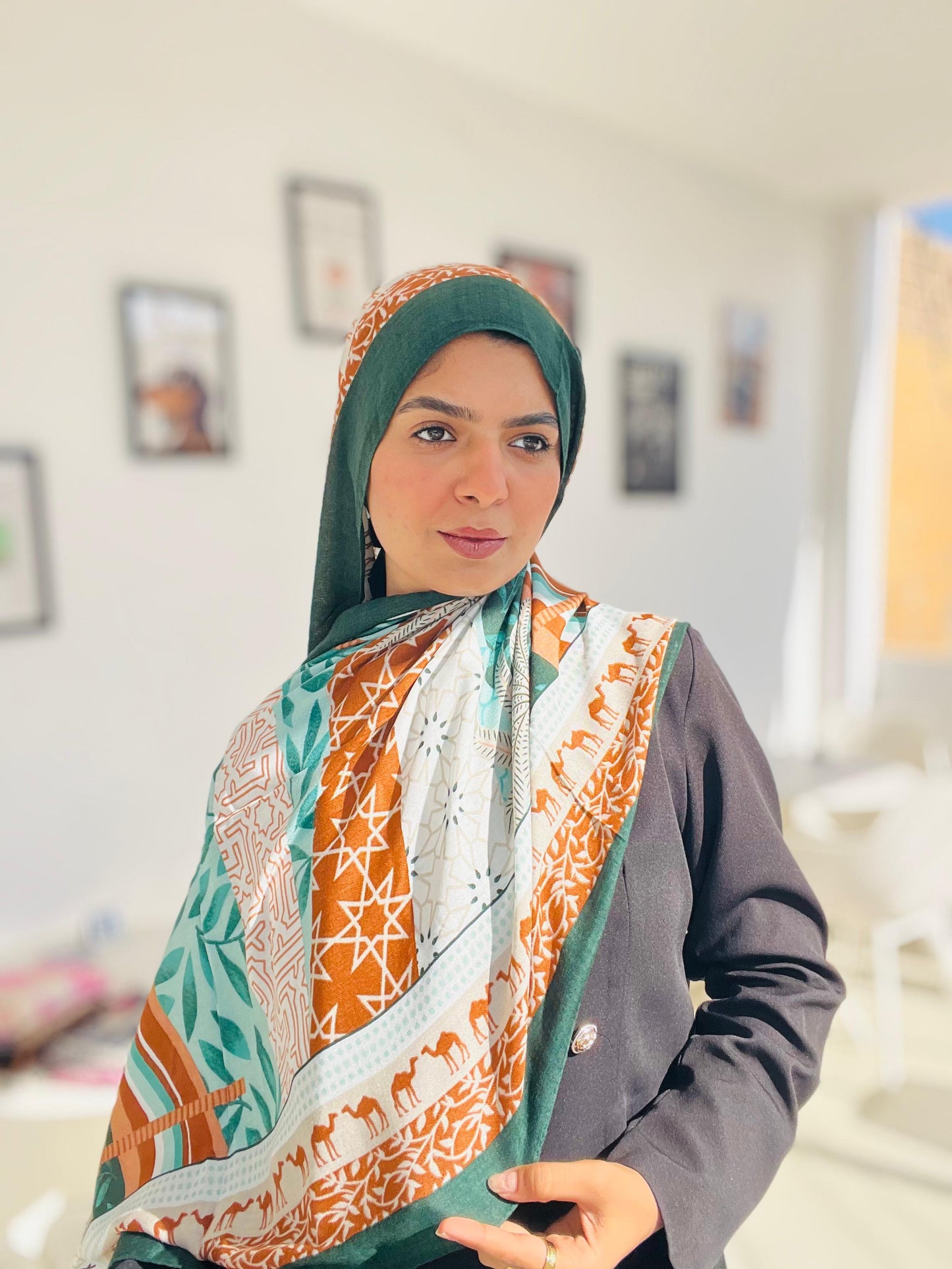 Printed Modal Hijab ( Desert )