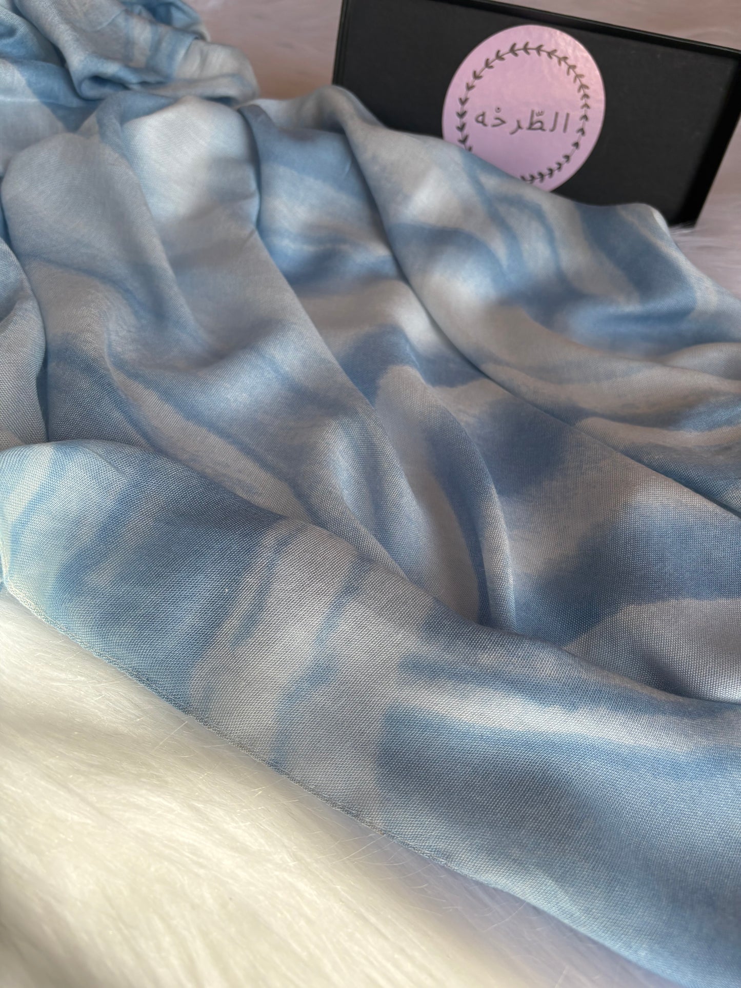 Printed Modal Hijab ( Sky )