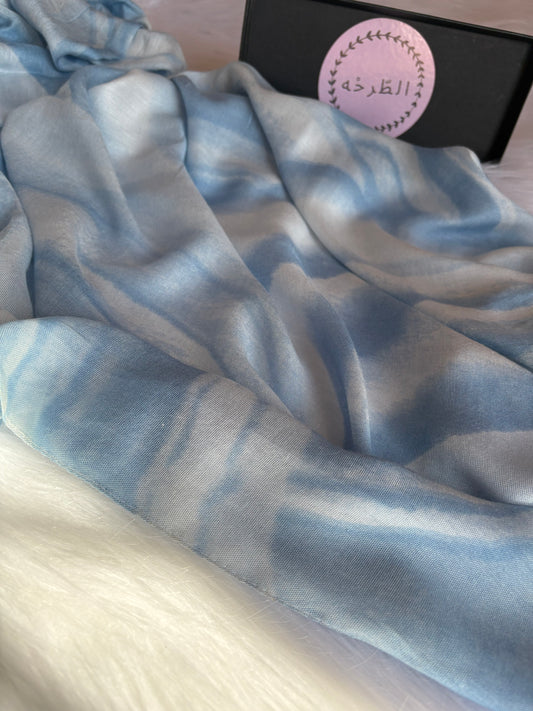 Printed Modal Hijab ( Sky )