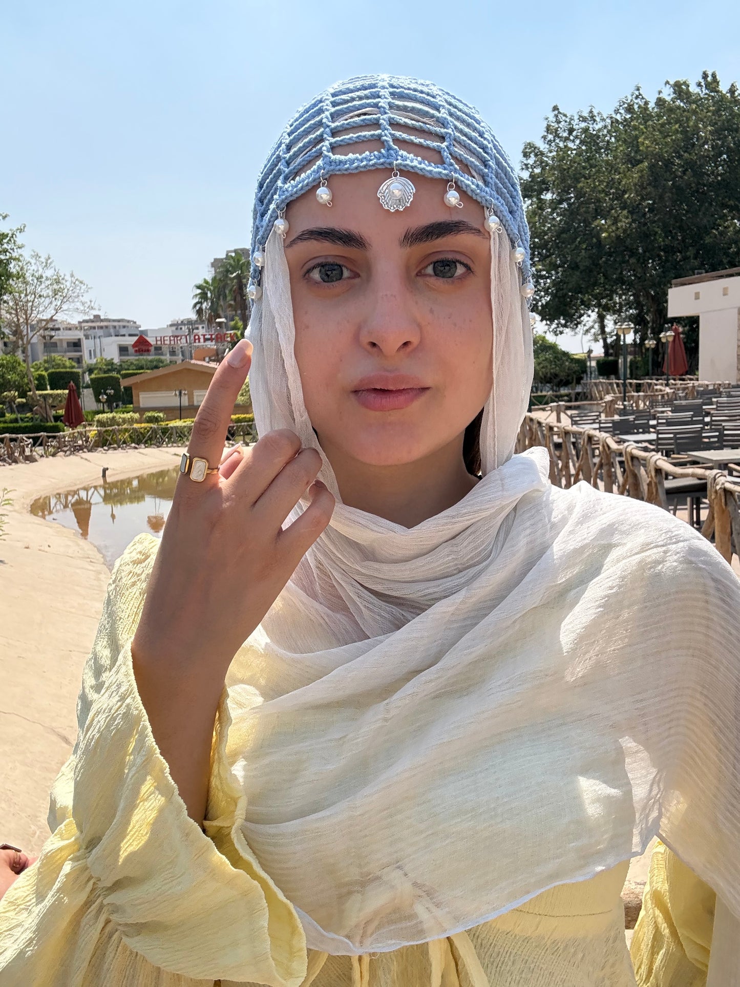 Mesh Hat ( crystal )
