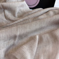 Ruffled Linen Hijab ( greige)