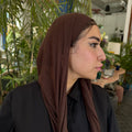 Elegant Kuwaiti Scarf With Bandana ( Brown )