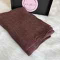 Ruffled Linen Hijab ( Dark Purple)