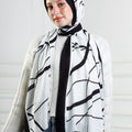 Printed Modal Hijab (Black&white)