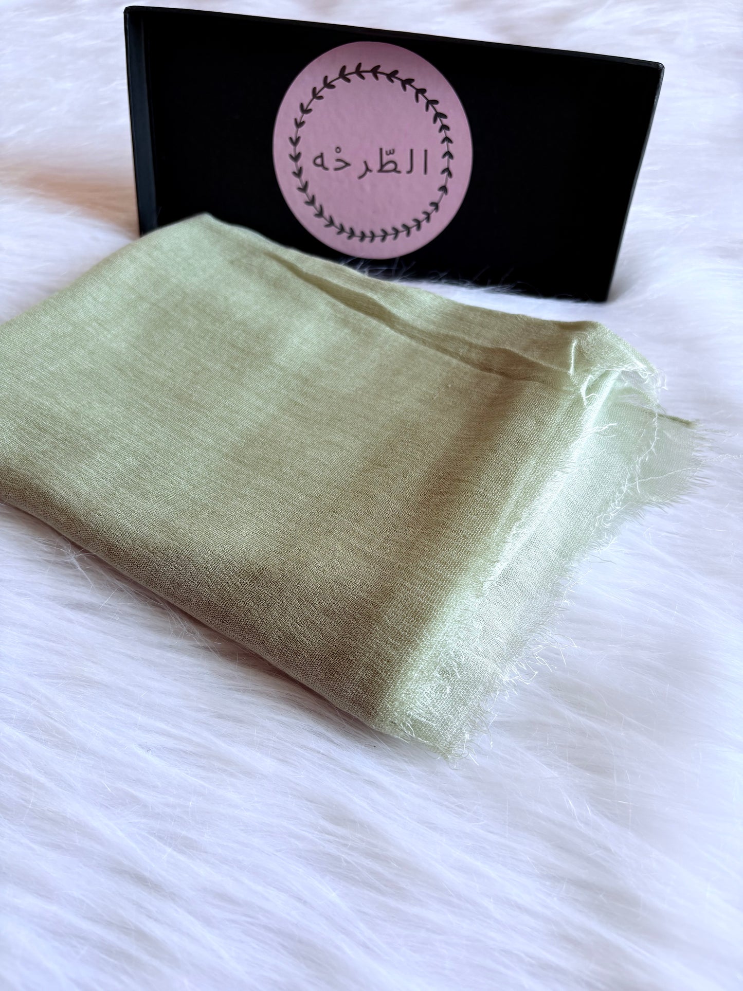 Ruffled Linen Hijab ( Pestachio)