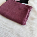 Ruffled Linen Hijab ( purple)
