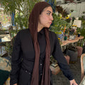 Elegant Kuwaiti Scarf With Bandana ( Brown )