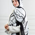 Printed Modal Hijab (Black&white)
