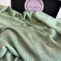 Ruffled Linen Hijab ( Light green)