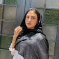 Messy Chiffon Hijab ( Black )